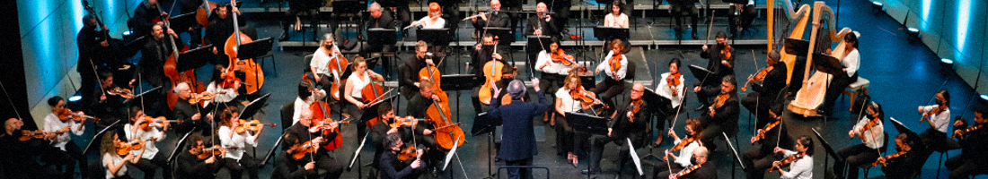 Foto de la Orquesta Filarmónica de Bogotá en concierto