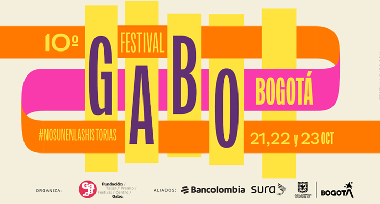 Pieza promocional del 10 Festival Gabo en Bogotá