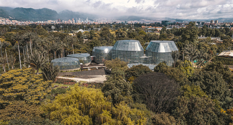 Fotografía panorámica del Jardín Botánico de Bogotá