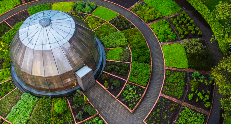 Foto aérea del Jardín Botánico de Bogotá