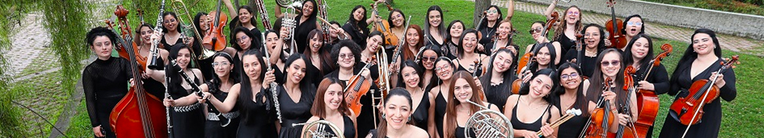 En la foto las integrantes de la Orquesta Filarmónica de Mujeres de Bogotá