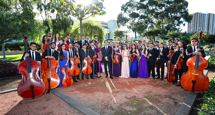 En la foto los integrantes de la Orquesta Filarmónica de Bogotá