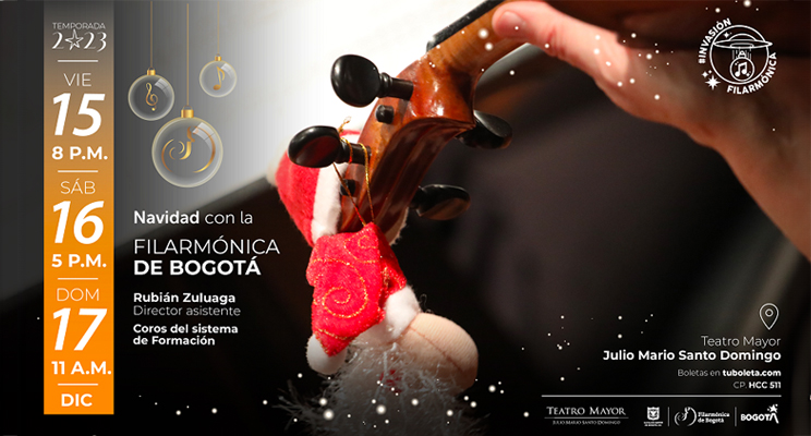 Parte de la pieza promocional de la campaña "Navidad con la Filarmónica de Bogotá"