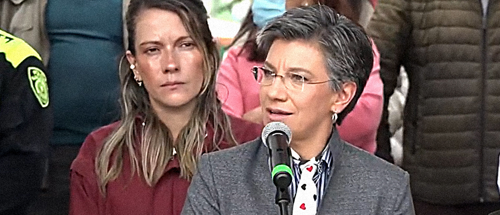 La alcaldesa Claudia López en la alocución en vivo