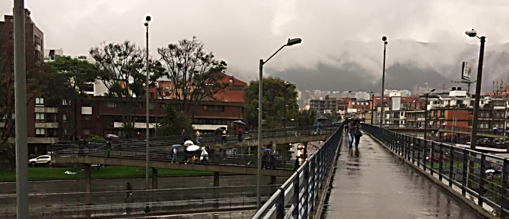 Foto de un día lluvioso en Bogotá D.C.